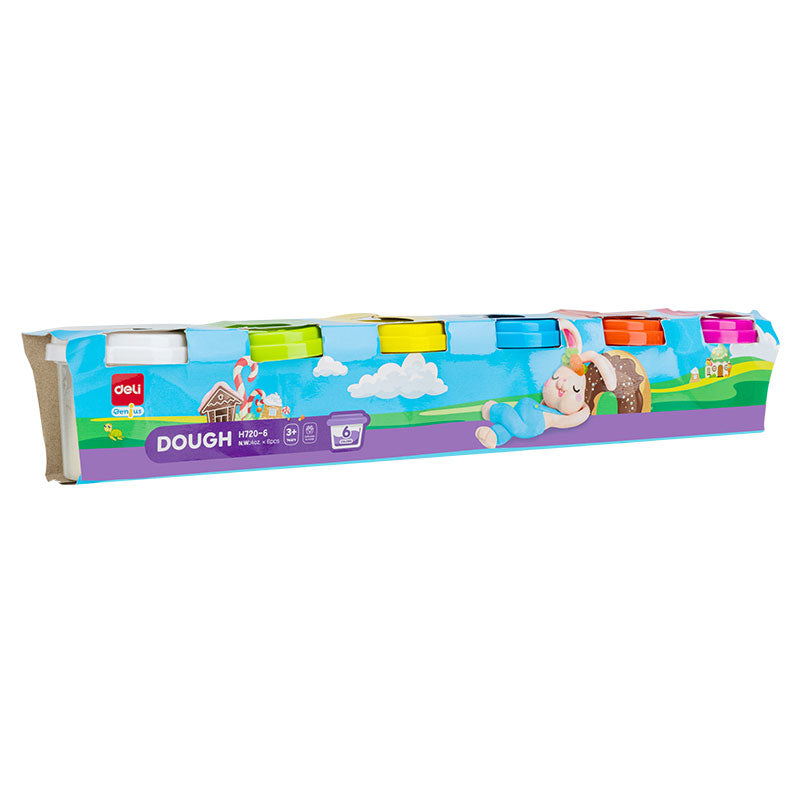 PLASTILINA MODELAJ 6 CULORI X 100G DELI PLASTILINA MODELAJ 6 CULORI X 100G DELI
